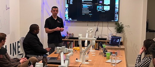 An instructor teaching at the Academy